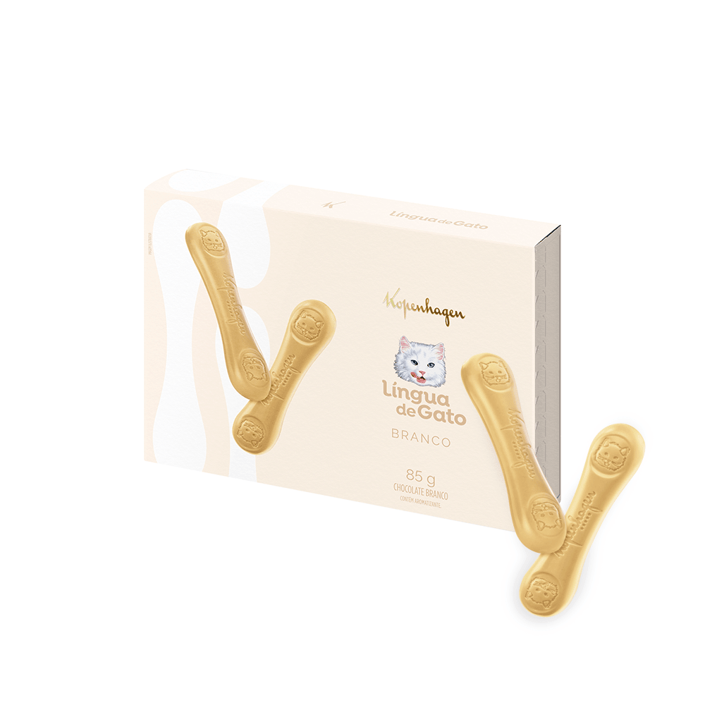 Língua de Gato White Chocolate 85G - Kopenhagen USA
