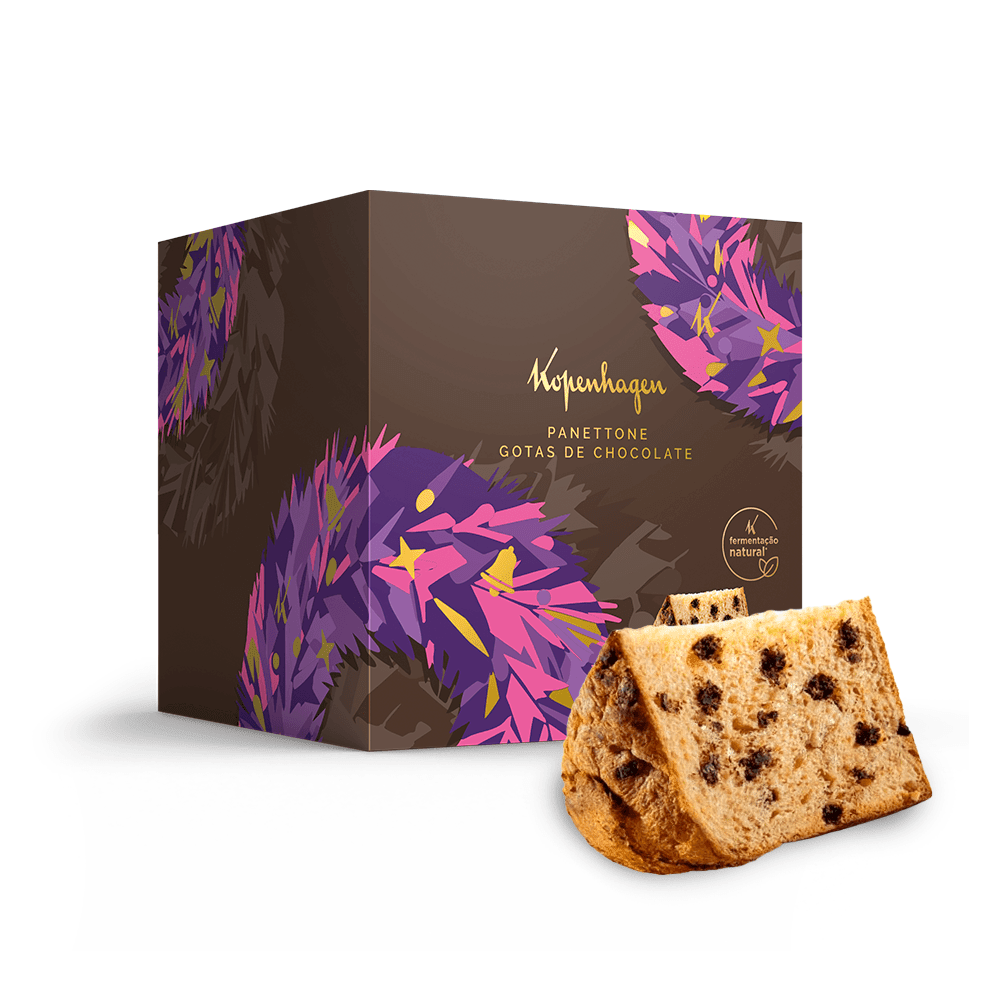 Panettone com Gotas de Chocolate 550g - Kopenhagen USA